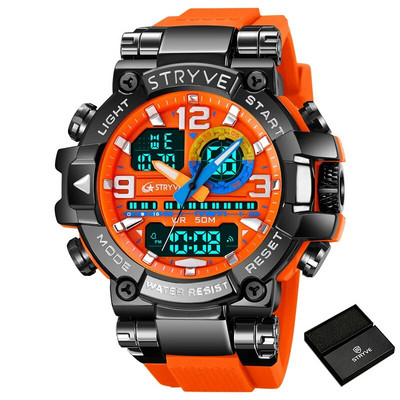 Ανδρικό αδιάβροχο αθλητικό ρολόι χειρός STRYVE Κορυφαίας επωνυμίας Στρατιωτικά ηλεκτρονικά ρολόγια Ανδρικά δώρα υψηλής ποιότητας