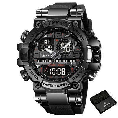 Ανδρικό αδιάβροχο αθλητικό ρολόι χειρός STRYVE Κορυφαίας επωνυμίας Στρατιωτικά ηλεκτρονικά ρολόγια Ανδρικά δώρα υψηλής ποιότητας