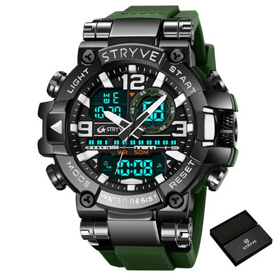 Ανδρικό αδιάβροχο αθλητικό ρολόι χειρός STRYVE Κορυφαίας επωνυμίας Στρατιωτικά ηλεκτρονικά ρολόγια Ανδρικά δώρα υψηλής ποιότητας