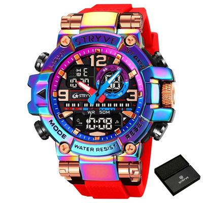 Ανδρικό αδιάβροχο αθλητικό ρολόι χειρός STRYVE Κορυφαίας επωνυμίας Στρατιωτικά ηλεκτρονικά ρολόγια Ανδρικά δώρα υψηλής ποιότητας