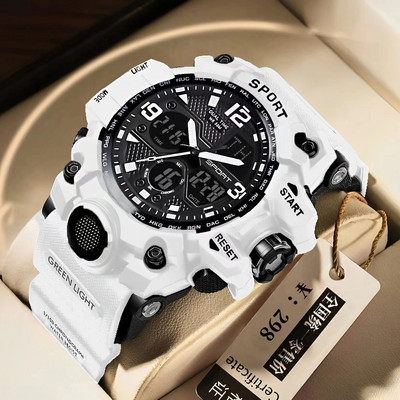 Muški omladinski originalni elektronički sat, trend ručni sat za srednjoškolce, sportski vodootporni svijetleći crveni digitalni ručni sat