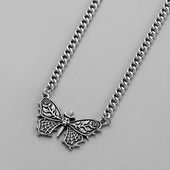 Halloweeni retropunk meeste pealuu liblikas ripats kaelakee roostevabast terasest gooti kaelakett meestele moeehted tasuta kohaletoimetamine