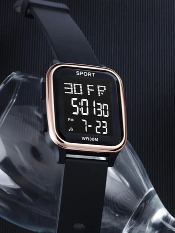 YIKAZE спортен мъжки часовник 3 бара водоустойчив календар с обратно отброяване LED електронни ръчни часовници часовник цифров часовник за мъж студенти деца