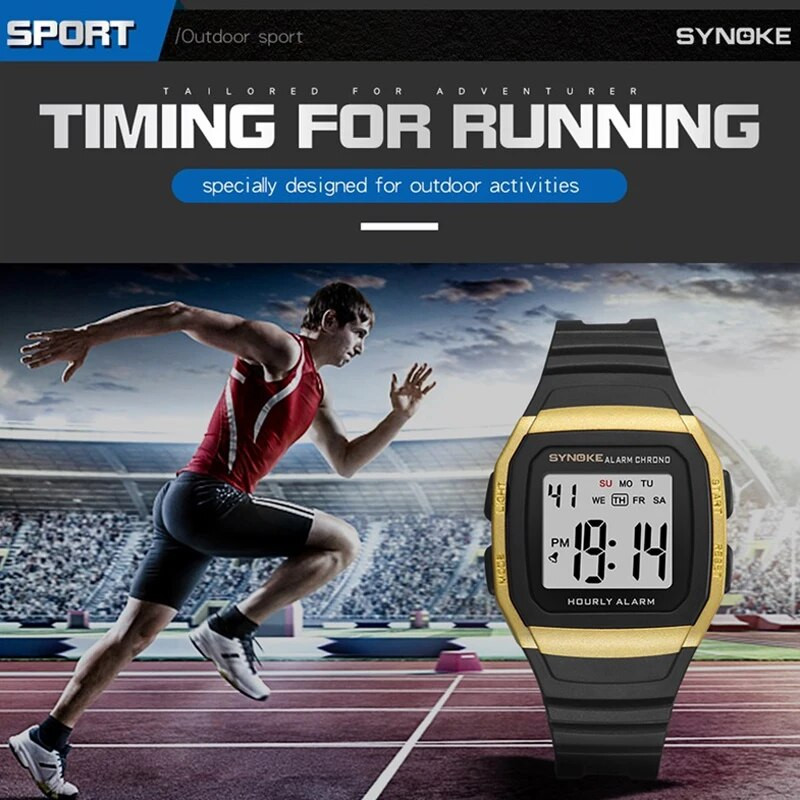 SYNOKE must digikell meestele LED helendav kronograafi käekellad nädala äratus elektrooniline kell reloj hombre klassikaline käekell