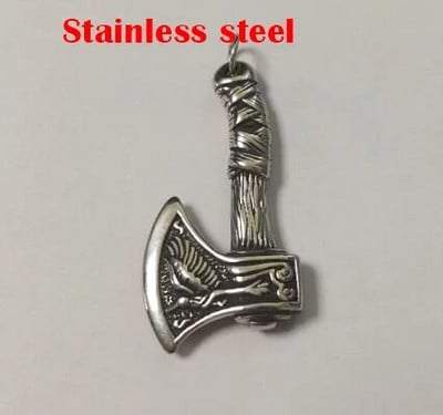 NORSE JEWELRY VIKING KAKLAPAS BJORN AX PANDANT SKANDINAVIJAS BATTLE AXE VIKINGS JEWELS