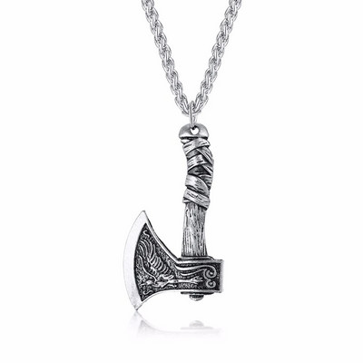 NORSE JEWELRY VIKING KAKLAPAS BJORN AX PANDANT SKANDINAVIJAS BATTLE AXE VIKINGS JEWELS