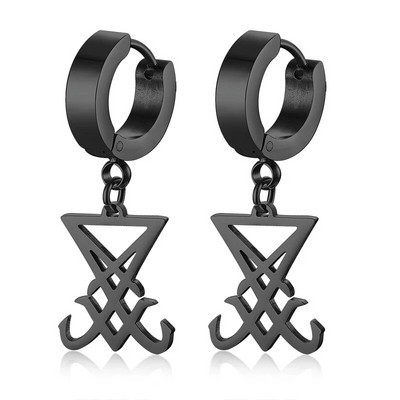 DEMON SIDE OF LUCIFER SATANIC BIJUTERIE SIGIL SIMBOLUL DE CHORONZON PENDANT COLIER ÎN BLACK GOTHIC PAGAN SATAN UNISEX BIJUTERS