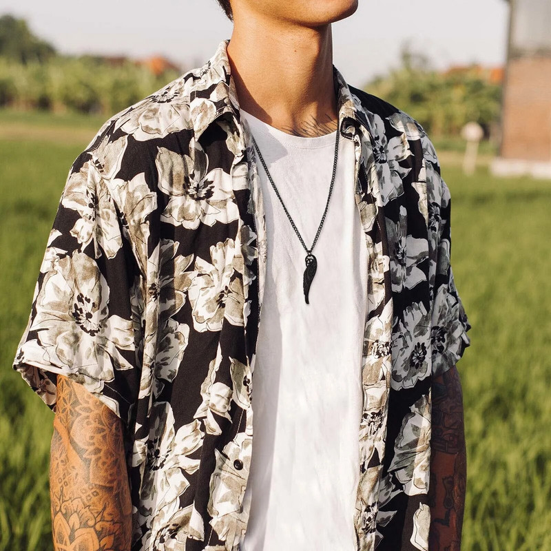 Κολιέ Vnox Viking Knot για άνδρες Γυναικεία, μενταγιόν Angel Devil Wing με κουβανική αλυσίδα 3 χιλιοστών, κοσμήματα Celtic Nordic Almut Collar