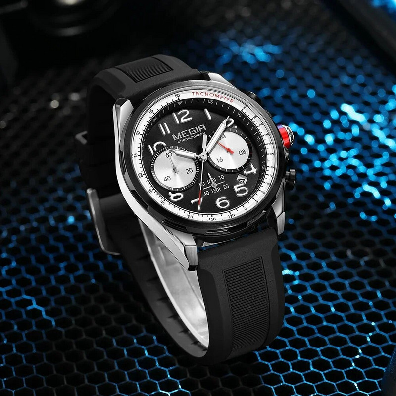 Sportinis chronografas vyriškas laikrodis daugiafunkcis vandeniui atsparus madingas šviečiantis vyriškas laikrodžiai Prabangūs pasimatymo kvarciniai rankiniai laikrodžiai