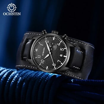 Ανδρικό ρολόι χαλαζία OCHSTIN Νέα σειρά Craftsmanship Casual Fashion Simple Waterproof Quartz Movement Πολυλειτουργικό Glow Ανδρικό ρολόι χαλαζία