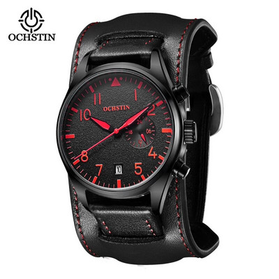 OCHSTIN uus käsitööseeria vabaaja mood, lihtne veekindel kvartsliikumisega multifunktsionaalne helendav meeste kvartskell