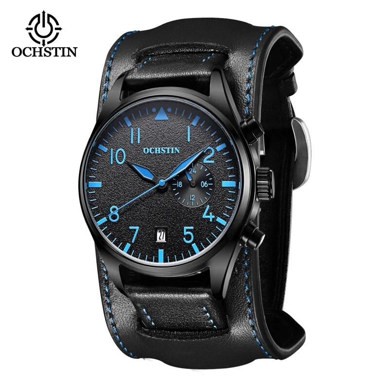 OCHSTIN uus käsitööseeria vabaaja mood, lihtne veekindel kvartsliikumisega multifunktsionaalne helendav meeste kvartskell