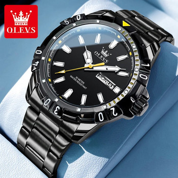Ανδρικά ρολόγια OLEVS Κορυφαία μάρκα Classics Original ρολόι για τον άνδρα Αδιάβροχο φωτεινό ανοξείδωτο ατσάλι Ημερομηνία Week Fashion Diving Type