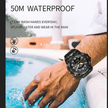 SMAEL 50M Αδιάβροχο ρολόι χειρός Χρονόμετρο Alarm Light LED Ψηφιακά Ρολόγια Ανδρικό Αθλητικό Ρολόι Στρατιωτικά Ρολόγια Ανδρικό Ρολόι 8040