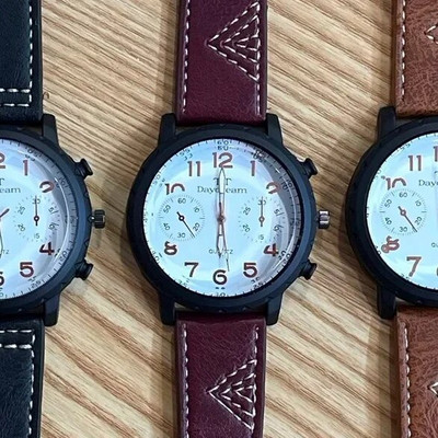 Didelio ciferblato vyriškas verslo sporto laikrodis, diržinis kvarcinis laikrodis Minimalistinis skaitmeninis trendas Vakarų Europos rankinis laikrodis Reloj Hombre