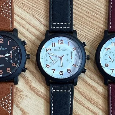 Didelio ciferblato vyriškas verslo sporto laikrodis, diržinis kvarcinis laikrodis Minimalistinis skaitmeninis trendas Vakarų Europos rankinis laikrodis Reloj Hombre