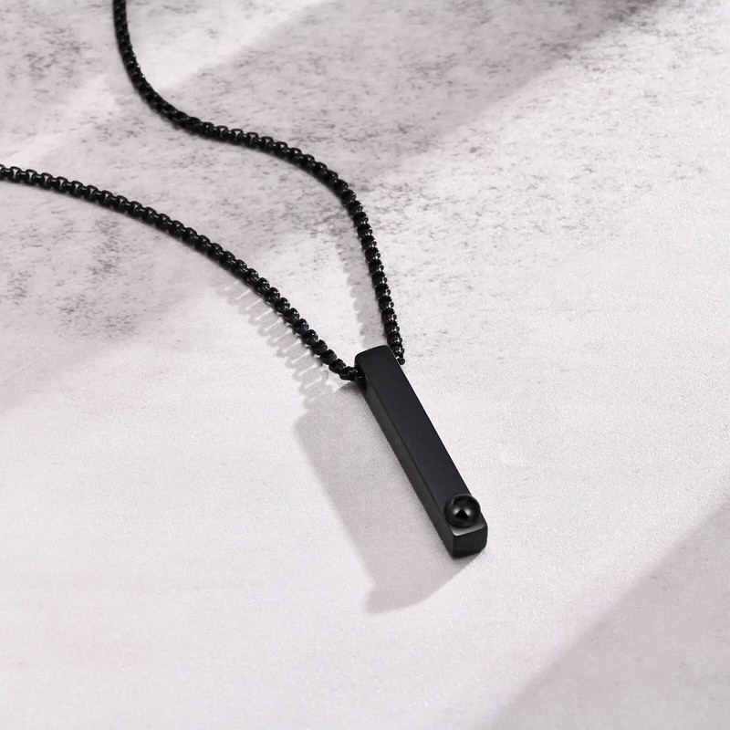 Vnox projekcinis karoliai su 100 kalbų aš tave myliu, madingi nerūdijančio plieno 3D juostos geometriniai pakabukai meilės pažado dovanų papuošalai