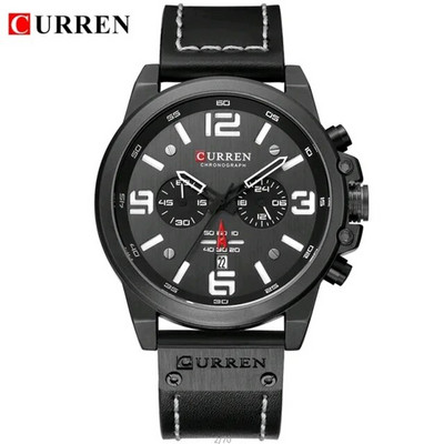 Επαγγελματικό ρολόι CURREN Fashion ανδρικό ρολόι Quartz Πολυτελές στρατιωτικό αδιάβροχο δερμάτινο λουράκι αθλητικό ρολόι χειρός Casual ανδρικά ρολόγια δώρου