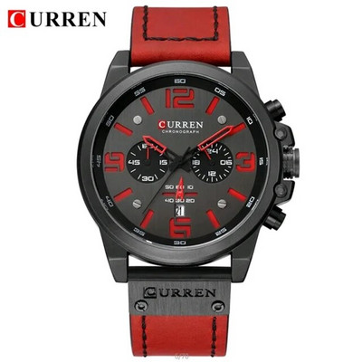 Επαγγελματικό ρολόι CURREN Fashion ανδρικό ρολόι Quartz Πολυτελές στρατιωτικό αδιάβροχο δερμάτινο λουράκι αθλητικό ρολόι χειρός Casual ανδρικά ρολόγια δώρου