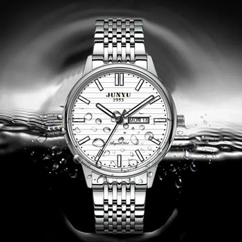 Модни мъжки часовници JUNYU Банкетни бизнес часовници с автоматичен механизъм Двоен календар с дата Ръчен часовник Луксозни часовници