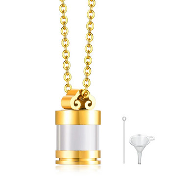 Vnox Hiina Lucky Cloud Urn kaelakee meestele, läbipaistvast klaasist parfüümiviaal, lemmikloomade vanemate tuhahoidja ripats, mälestuskrae