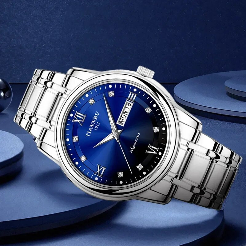 JUNYU klassikaline meeste käekell äri automaatsed käekellad kalender helendavad käekellad veekindlad kvartsist meeste käekellad