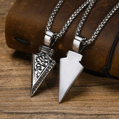Norra Viking Arrow meeste kaelakeed, veekindlast roostevabast terasest vintage originaal ruuni amulett ripatskrae talisman kingituseks ehted