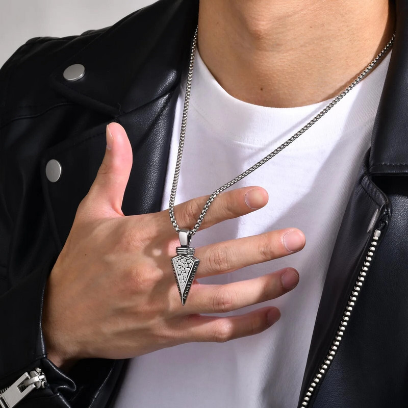 Norra Viking Arrow meeste kaelakeed, veekindlast roostevabast terasest vintage originaal ruuni amulett ripatskrae talisman kingituseks ehted