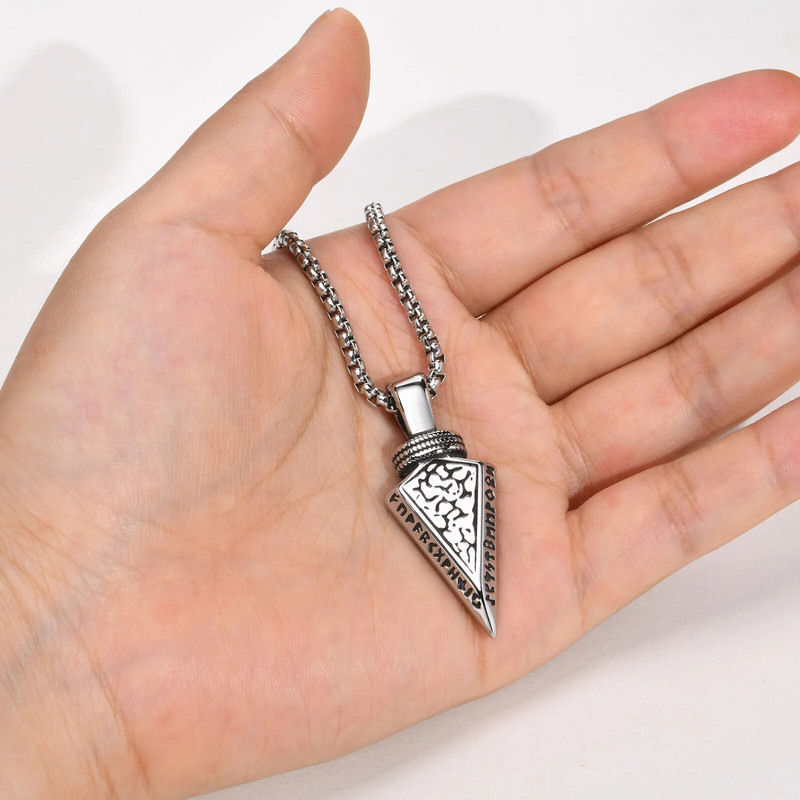 Norra Viking Arrow meeste kaelakeed, veekindlast roostevabast terasest vintage originaal ruuni amulett ripatskrae talisman kingituseks ehted