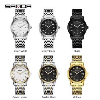 SANDA 7007 Мъжки механичен часовник Луксозен елегантен кристал Бизнес дата Ръчни часовници с аналогов дисплей за мъжки часовници Подарък