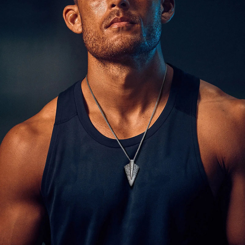 Skandinaavia viikingite noolepeaga kaelakeed meestele roostevabast terasest kahepoolsed vintage ruuni amuleti ripatsiga talisman ehted meestele