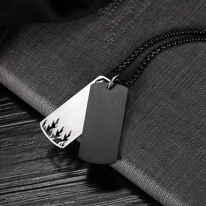 Γοτθικό ανδρικό κολιέ κρεμαστό από ανοξείδωτο ατσάλι Γοτθικό κολιέ από ανοξείδωτο χάλυβα Street Cool Thing Hiphop Fashion Jewelry