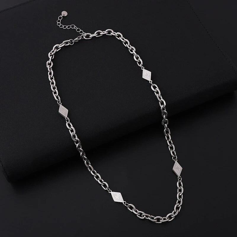 Trendikas geomeetriline meeste kaelakee roostevabast terasest Hiphop Rolo Link kaelarihma kett meestele ei pleegi kunagi veekindlad moeehted