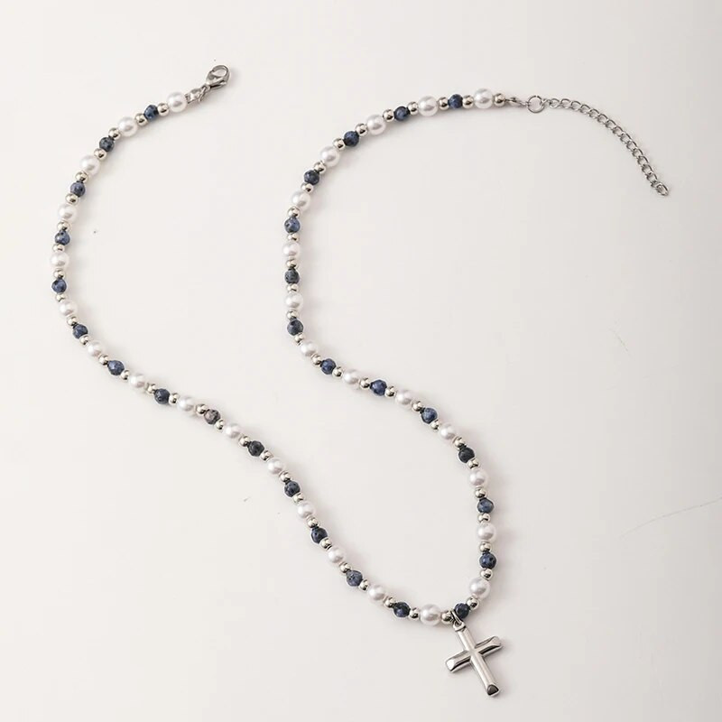 Punk meeste pärlikivist ketist ripats kaelakee Hiphop roostevabast terasest rant meestele Cool Thing rock trendi moeehted