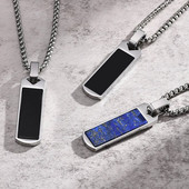 Uus 2023. aastal Trend Meeste baarist ripats kaelakee punk-ahhaatkivist roostevabast terasest kaelakett meestele vabaaja lahedad moeehted