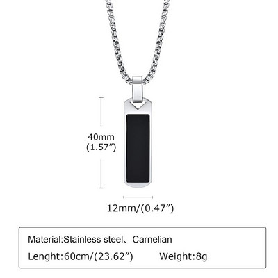 Uus 2023. aastal Trend Meeste baarist ripats kaelakee punk-ahhaatkivist roostevabast terasest kaelakett meestele vabaaja lahedad moeehted