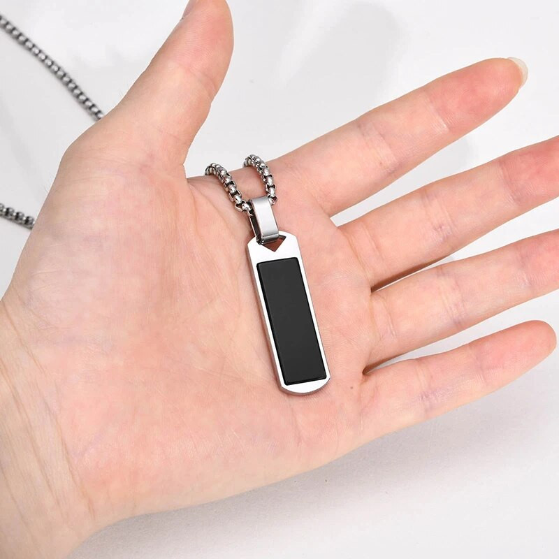 Uus 2023. aastal Trend Meeste baarist ripats kaelakee punk-ahhaatkivist roostevabast terasest kaelakett meestele vabaaja lahedad moeehted