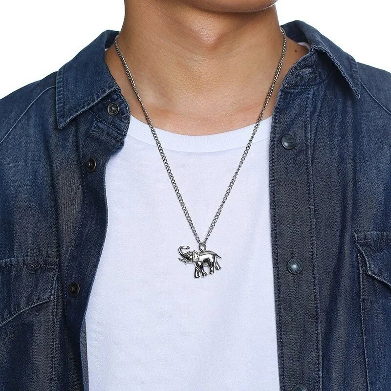 „Vnox“ vyrų kremavimo papuošalai pelenų dramblio formos memorialinis pakabukas nerūdijančio plieno medalionas karoliai naminiams gyvūnėliams ir moterims