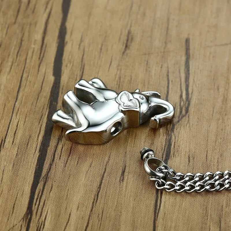 „Vnox“ vyrų kremavimo papuošalai pelenų dramblio formos memorialinis pakabukas nerūdijančio plieno medalionas karoliai naminiams gyvūnėliams ir moterims