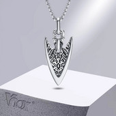 Vnox Viking Arrow kaelakeed meestele, roostevabast terasest etnilisest terasest ripats karbeketiga, virnastatav punk-poisi kaelarihm