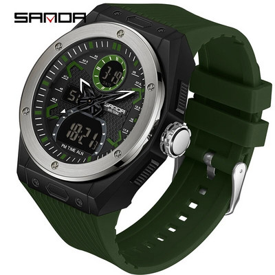 SANDA parima kaubamärgiga meeste spordikellad Moodne kvartskell Meeste veekindel käekell meestele Kell Relogios Masculino 3138