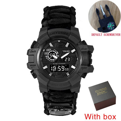 SHIYUNME meeste sõjaväekell koos kompassiga kvartsist käekell, mees, sõjaväeline LED-digitaalkell, veekindlad Relogio Masculino