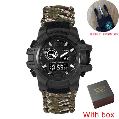 SHIYUNME meeste sõjaväekell koos kompassiga kvartsist käekell, mees, sõjaväeline LED-digitaalkell, veekindlad Relogio Masculino