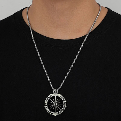 Ανδρικό ρετρό κολιέ με ρετρό κολιέ από ανοξείδωτο ατσάλι για άντρες Νέα αξεσουάρ μόδας για το 2023