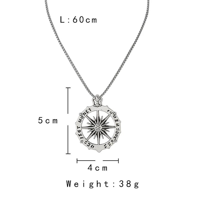 Ανδρικό ρετρό κολιέ με ρετρό κολιέ από ανοξείδωτο ατσάλι για άντρες Νέα αξεσουάρ μόδας για το 2023