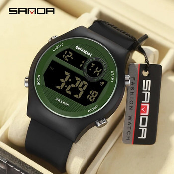 SANDA моден часовник за спорт на открито топ луксозна марка мъжки водоустойчив LED цифров часовник мъжки военен часовник 9013