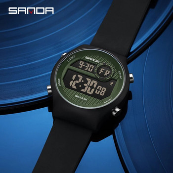 SANDA моден часовник за спорт на открито топ луксозна марка мъжки водоустойчив LED цифров часовник мъжки военен часовник 9013