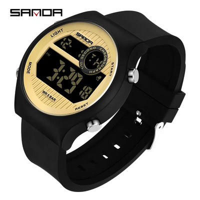 SANDA Fashion Outdoor Sport ρολόι Κορυφαία πολυτελή ανδρικά αδιάβροχα ψηφιακά ρολόγια LED Ανδρικό ρολόι 9013