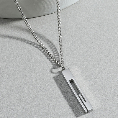 Moodsad meeste minimalistlikud geomeetrilised riba kaelakee kaelakett veekindel roostevabast terasest õõnes ristkülik ripats meeste trendi ehted