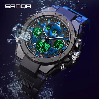 Ανδρικά στρατιωτικά ψηφιακά ρολόγια κορυφαίας επωνυμίας SANAD Αδιάβροχα ρολόγια χειρός διπλής οθόνης Relogio Masculino Sport